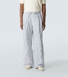 Dolce&Gabbana Striped poplin wide-leg pants