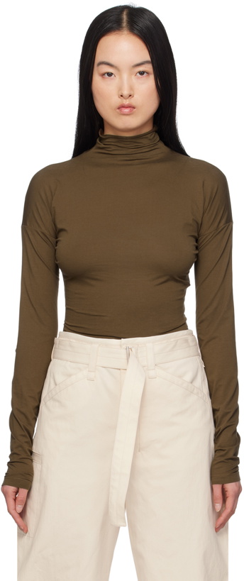 Photo: LEMAIRE Brown Second Skin Turtleneck