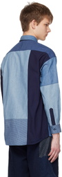FDMTL Indigo Patchwork Rinse Shirt