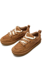 Ugg Lowmel Quilted Suede Sneakers Tan