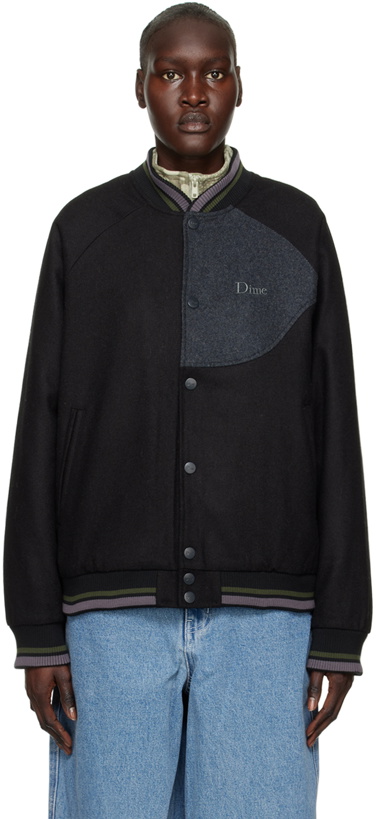 Photo: Dime Black Wool Bomber Jacket