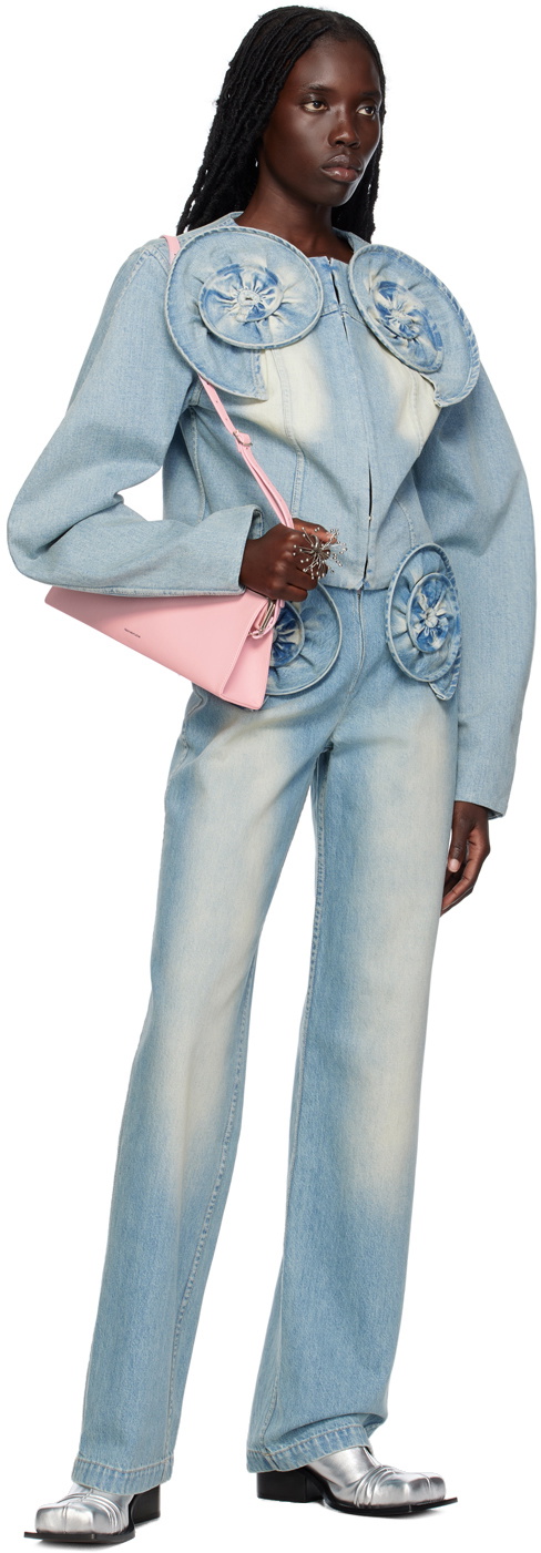 FIDAN NOVRUZOVA Blue Appliqué Denim Jacket