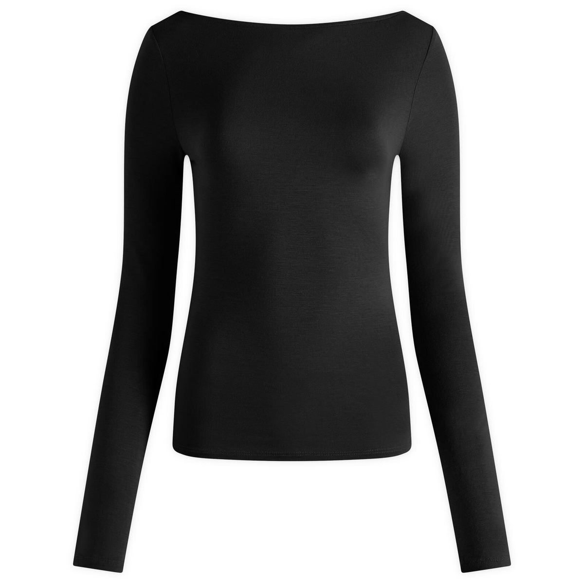 Joah Brown Women's Boatneck Long Sleeve Top in Black