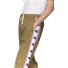 Champion Reverse Weave Tan Logo Tape Lounge Pants