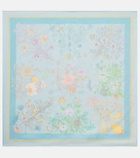 Gucci Floral silk twill scarf