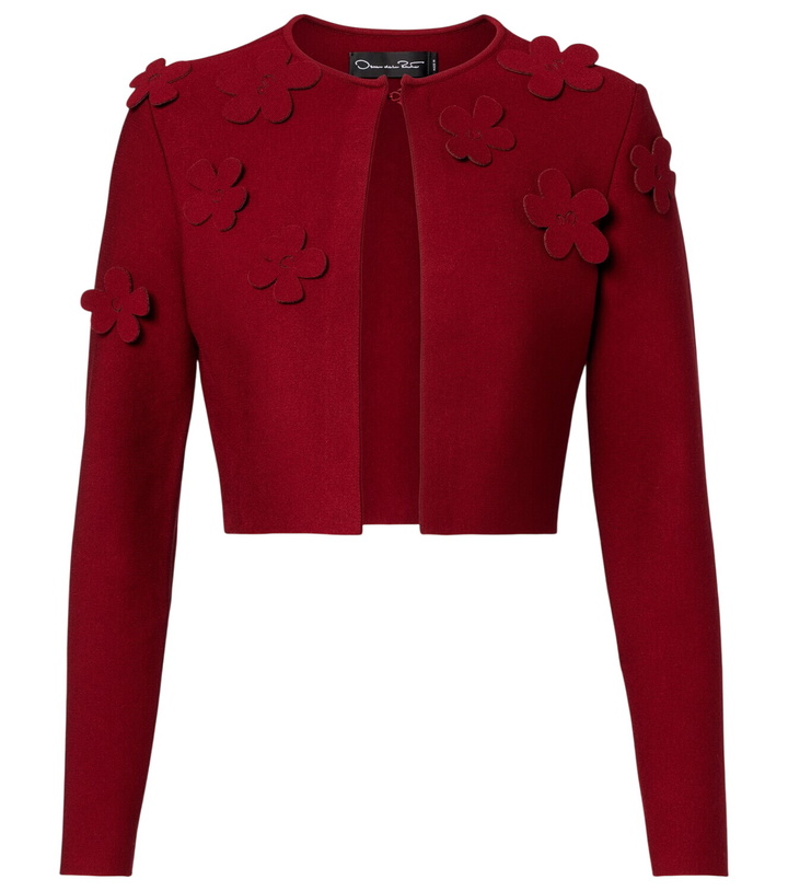 Photo: Oscar de la Renta Floral cropped cardigan