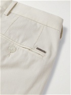 HUGO BOSS - Slim-Fit Cotton Trousers - Neutrals