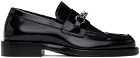 Burberry Black Leather Barbed Loafers