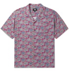 Stüssy - Camp-Collar Floral-Print Woven Shirt - Red