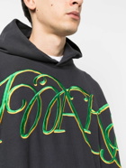 AWAKE NY - Oversized Embroidered Cotton Hoodie