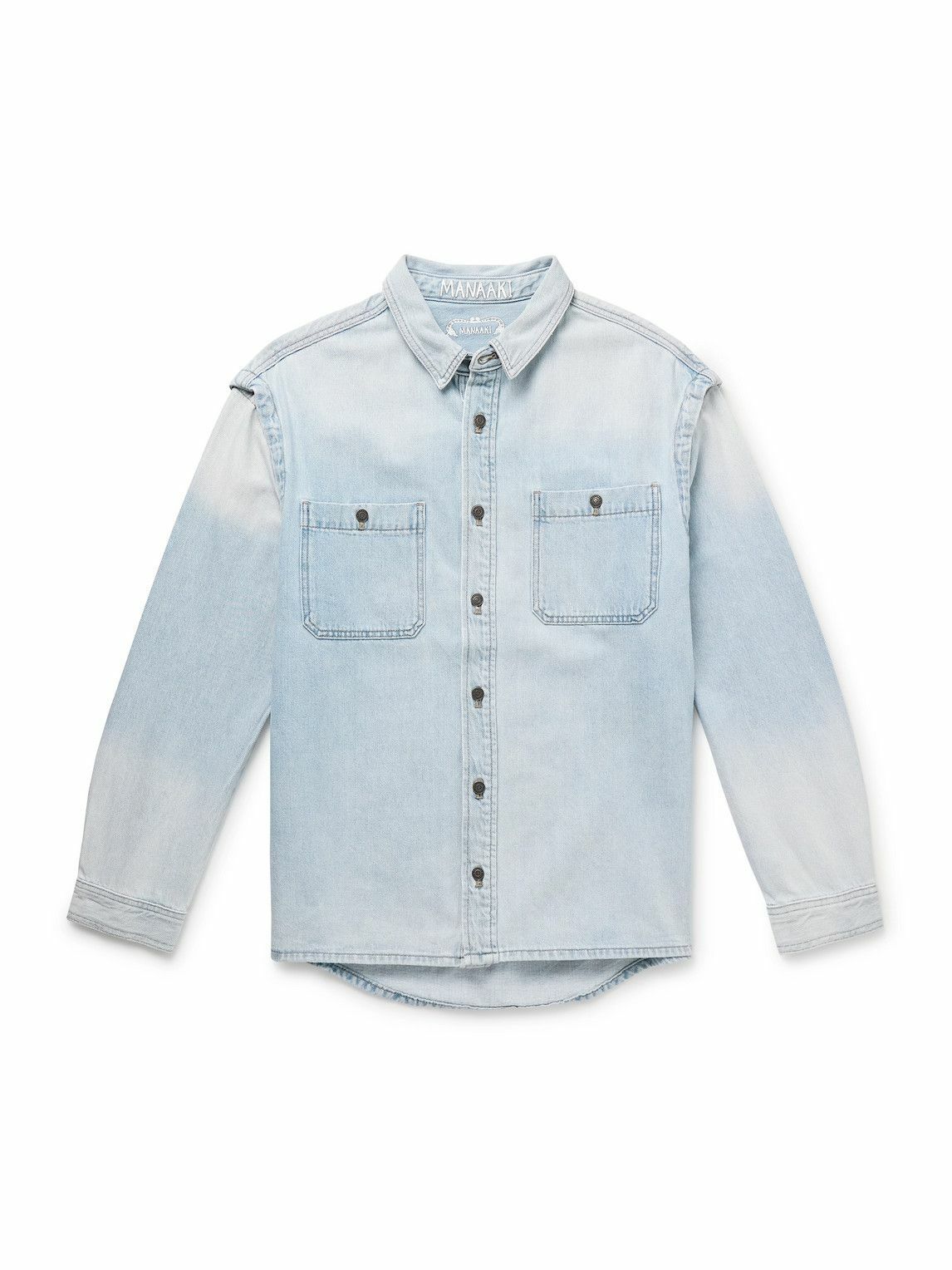 MANAAKI - Nikora Convertible Denim Shirt - Blue