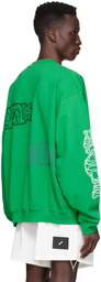 We11done Green Cotton Sweatshirt