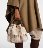 Loro Piana Bale Large leather-trimmed tote bag