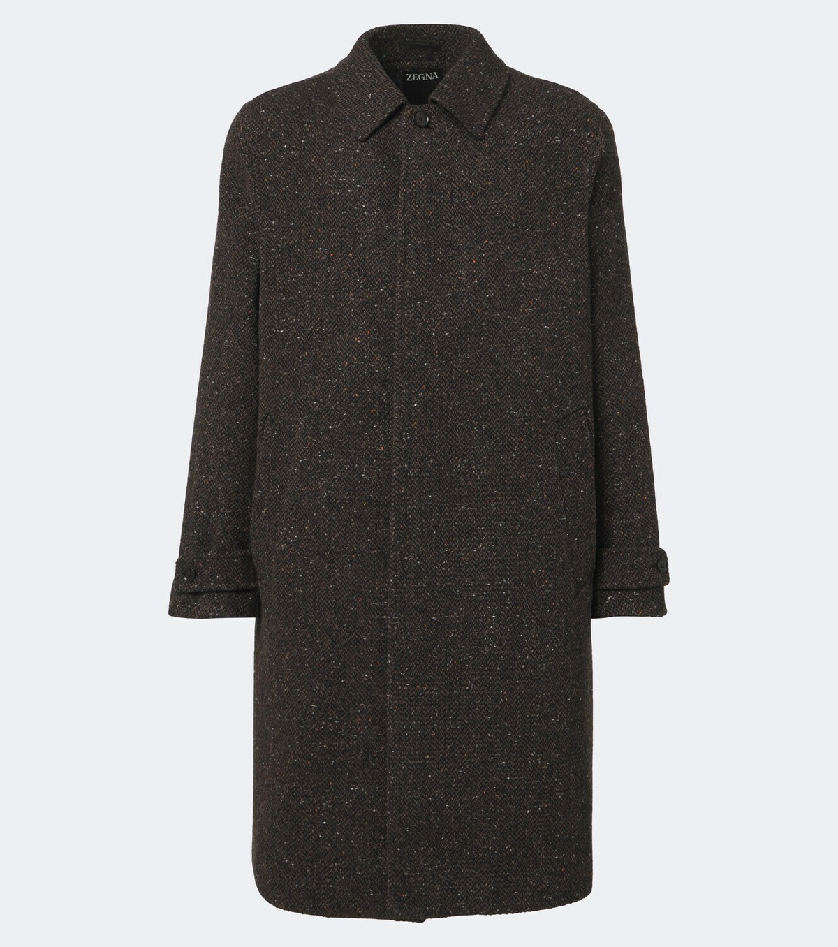 Zegna Wool, silk, and cashmere tweed coat