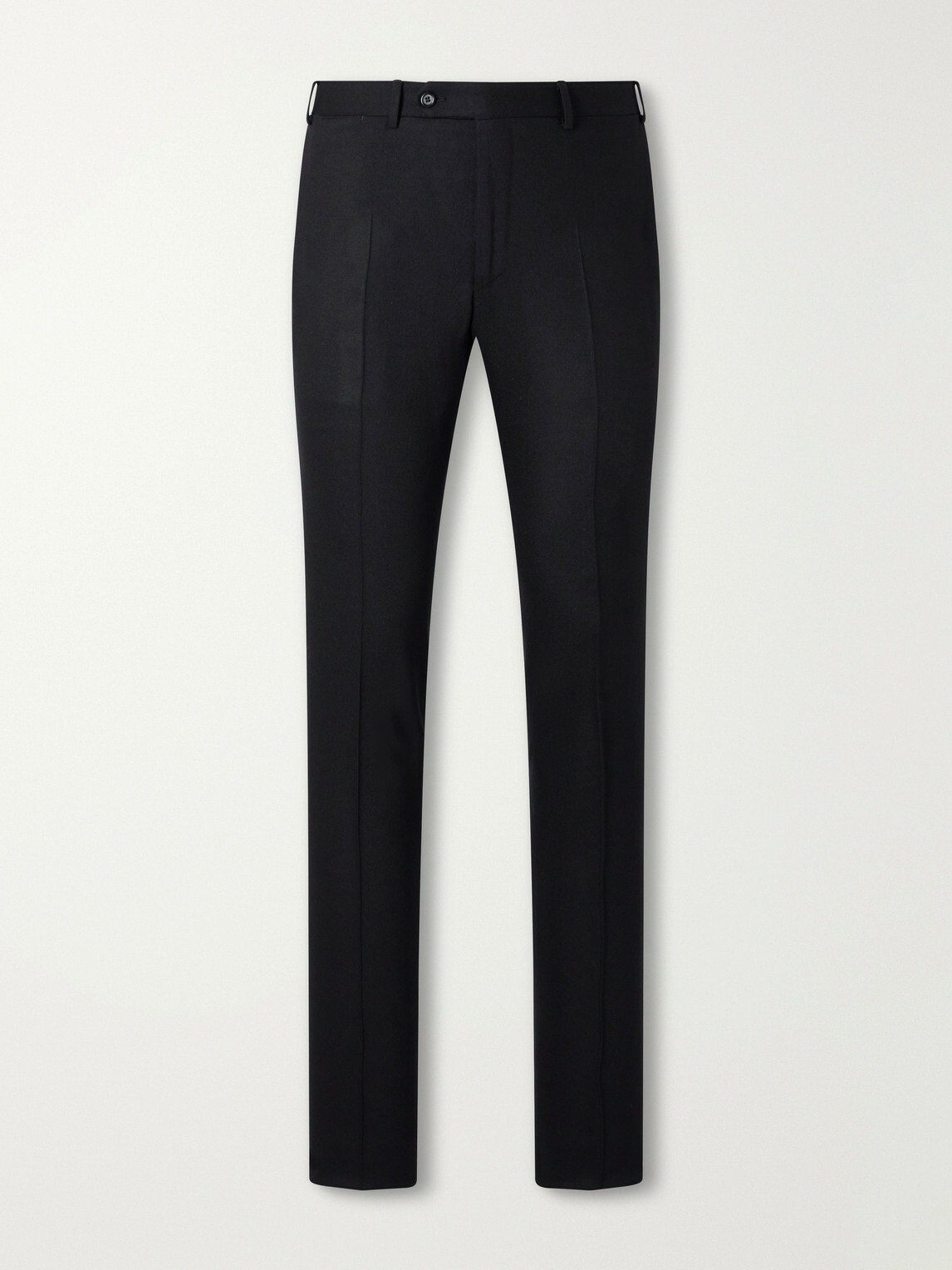 Canali - Tapered Wool-Blend Fresco Suit Trousers - Black