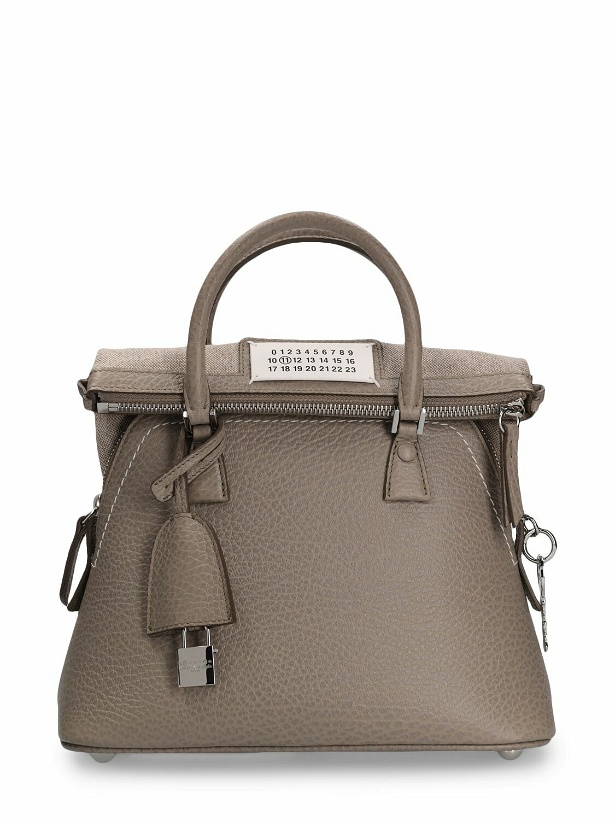 Photo: MAISON MARGIELA Mini 5ac Grained Leather Top Handle Bag