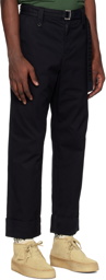 sacai Navy Belted Trousers