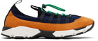 Marni Navy & Orange Lycra Lace-Up Running Sneakers