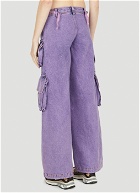 Acid Wash Cargo Pants in Lilac