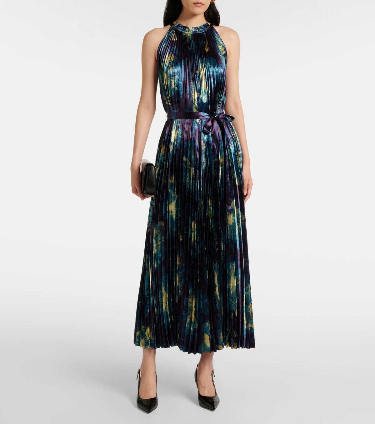 Ulla Johnson Amiko pleated satin maxi dress Ulla Johnson