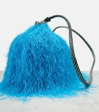 Dries Van Noten Small leather-trimmed crossbody bag