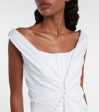 McQueen Ruffled cotton minidress