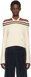 Kijun Beige Off-The-Shoulder Sweater