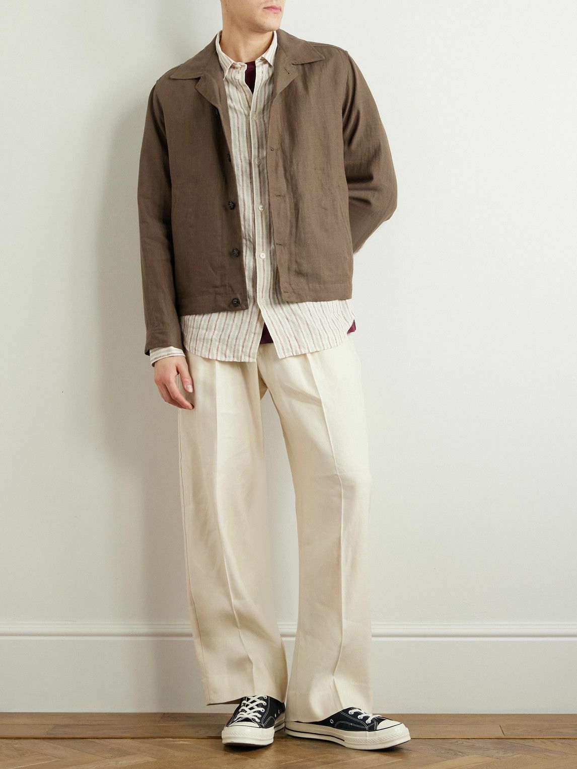 Valstar - Miyagi Convertible-Collar Cotton Overshirt - Brown