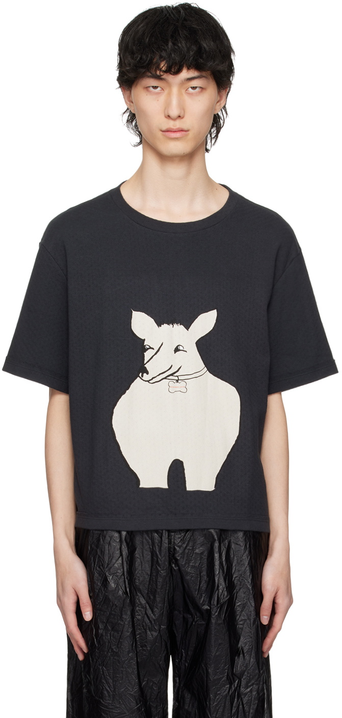 Eckhaus Latta Black 'Brutal' T-Shirt