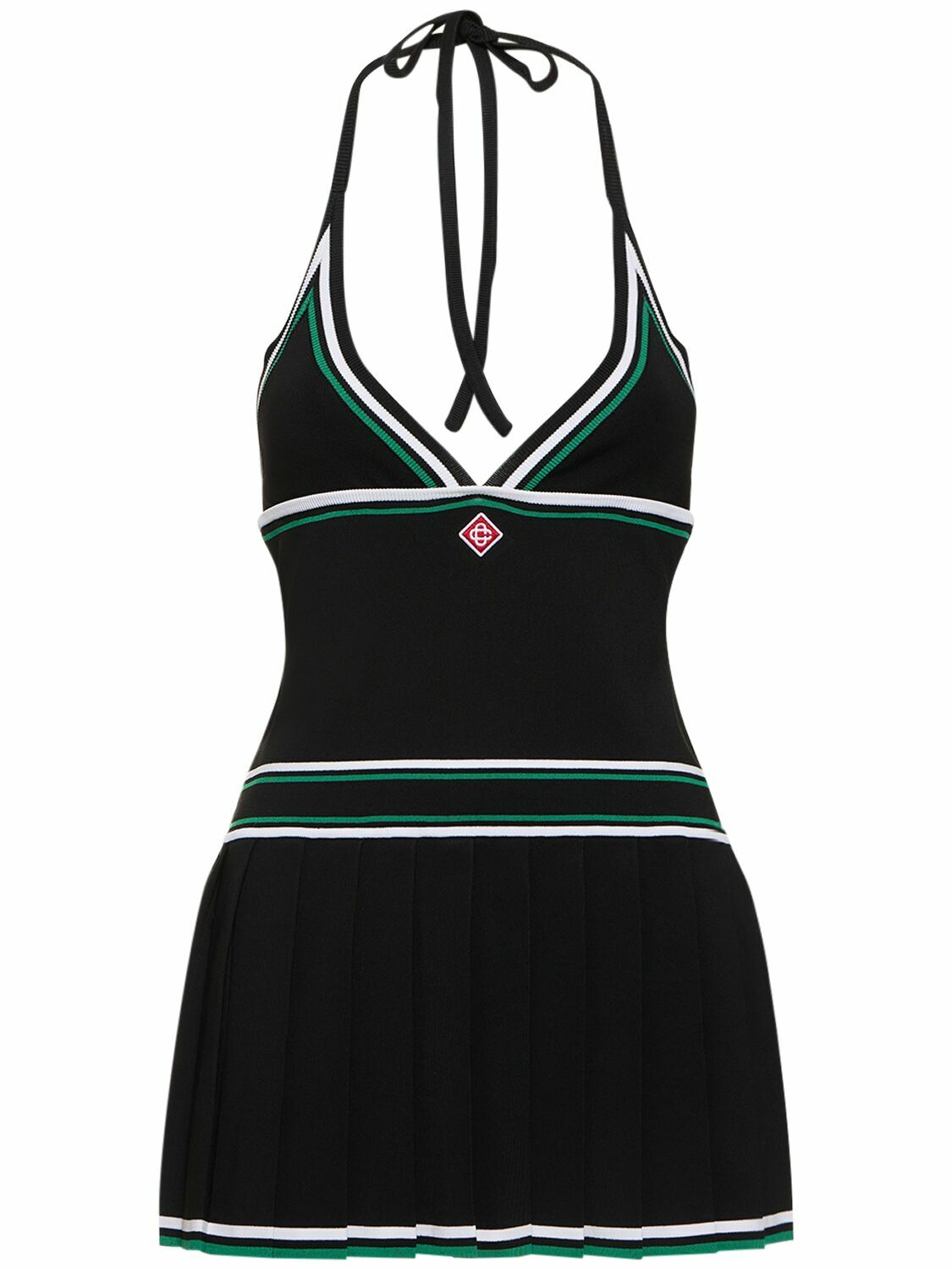 CASABLANCA Pleated Halter Neck Mini Dress Casablanca