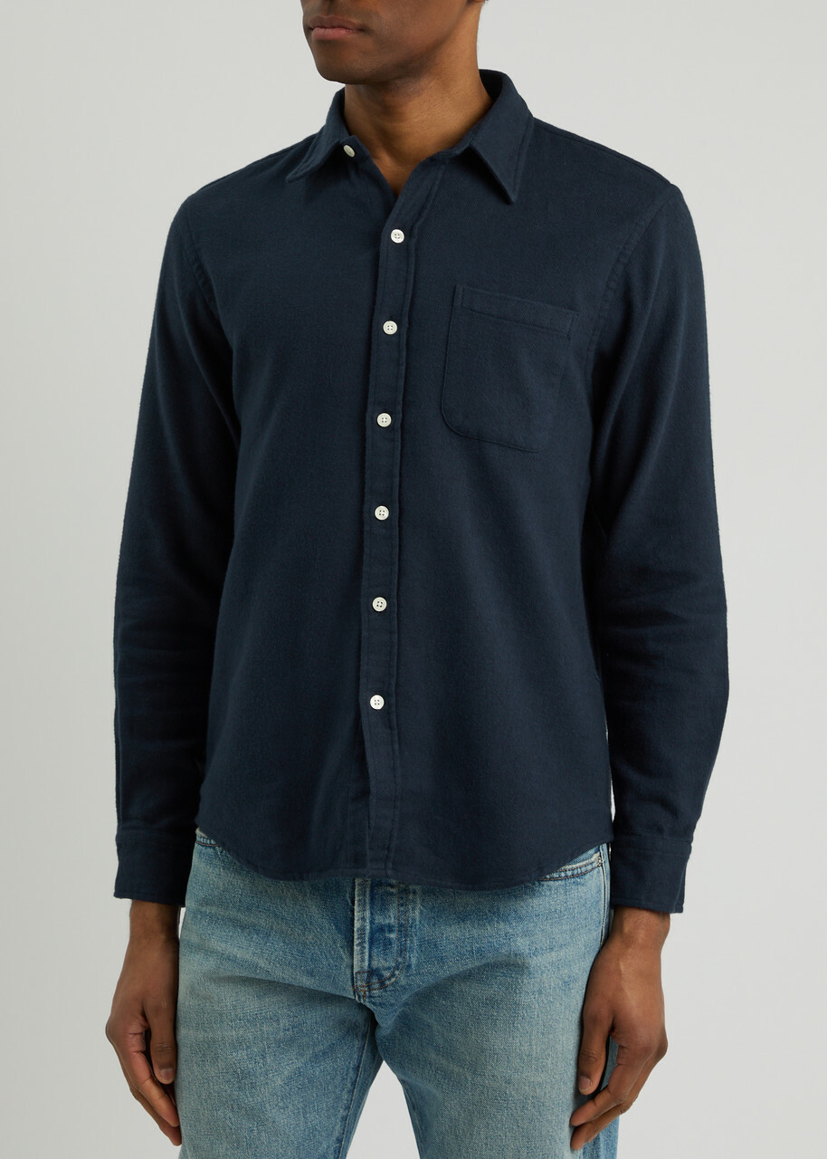 Colorful Standard Flannel Shirt Navy