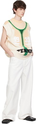 Lacoste Beige Runway Graphic Sweater Vest