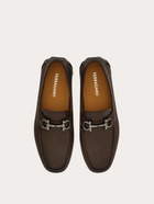 Ferragamo Mens Gancini ornament driver in Brown