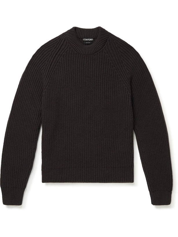 Photo: TOM FORD - Cashmere Mock-Neck Sweater - Brown