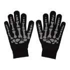 Saint Laurent Black Cashmere Skeleton Gloves