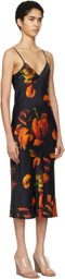 Silk Laundry Black 90s Slip Midi Dress