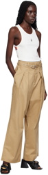 JW Anderson Beige Pleated Trousers