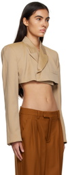 VTMNTS Tan Cropped Blazer