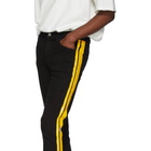 Amiri Black and Yellow Stack Track Jeans