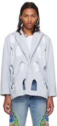 Who Decides War Gray Stained Glass Blazer