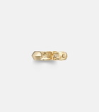 Stone and Strand Knife Edge 14kt gold ear cuff with diamonds