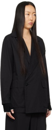 Y's Black Wrap Blazer