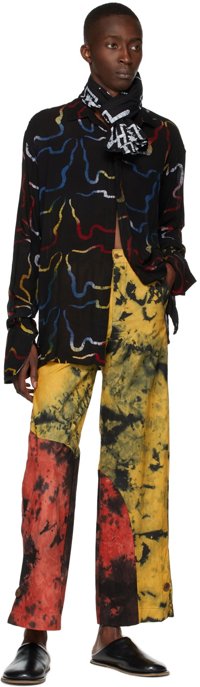 Bloke Red & Yellow Hand Dyed Trousers