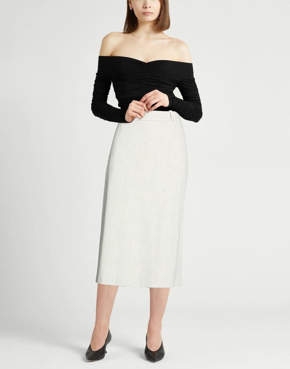 Peserico Womens Midi skirt Light in Grey