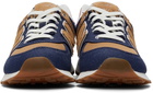 New Balance Navy & Brown Denim 574 Sneakers