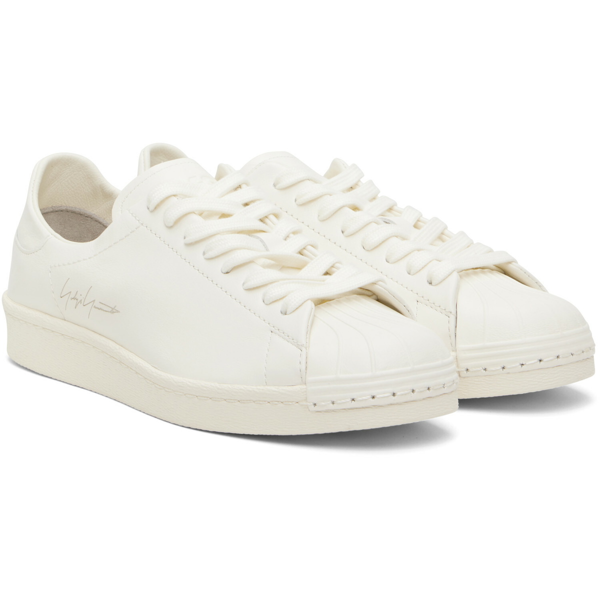 Y-3 White Superstar Sneakers