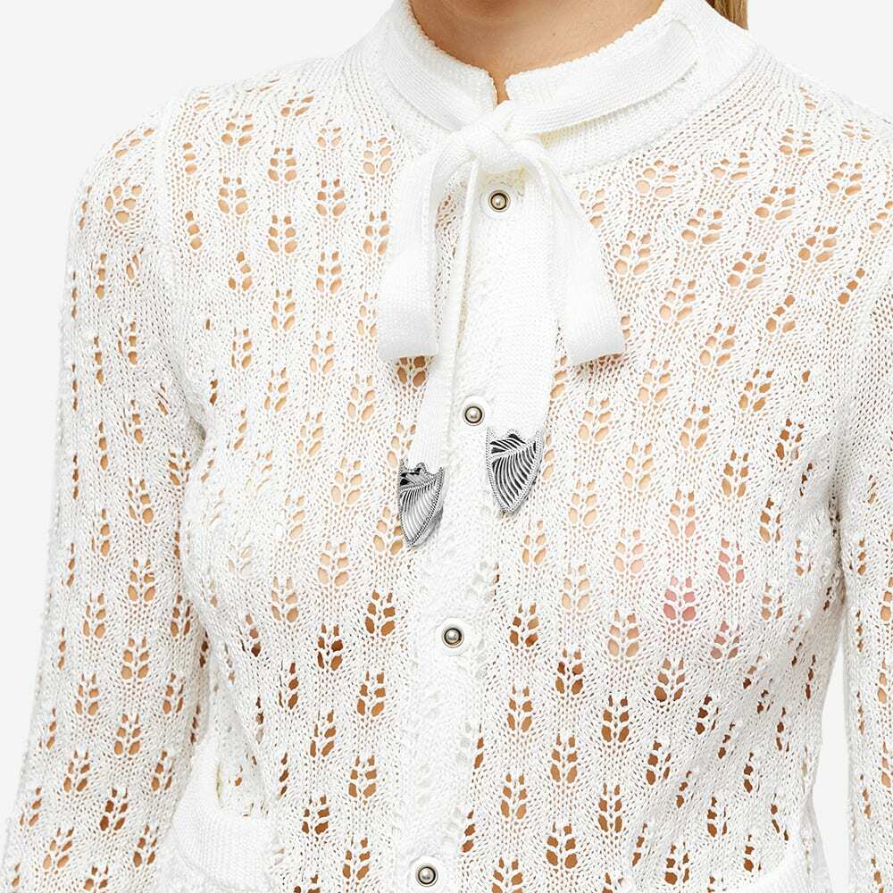 Toga Pulla Women's Lace Knitted Cardigan in White Toga Pulla