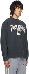 Palm Angels Gray City Washed Sweatshirt