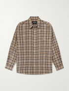 FrizmWORKS - Checked Woven Shirt - Brown