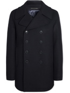Giorgio Armani - Virgin Wool-Blend Peacoat - Blue